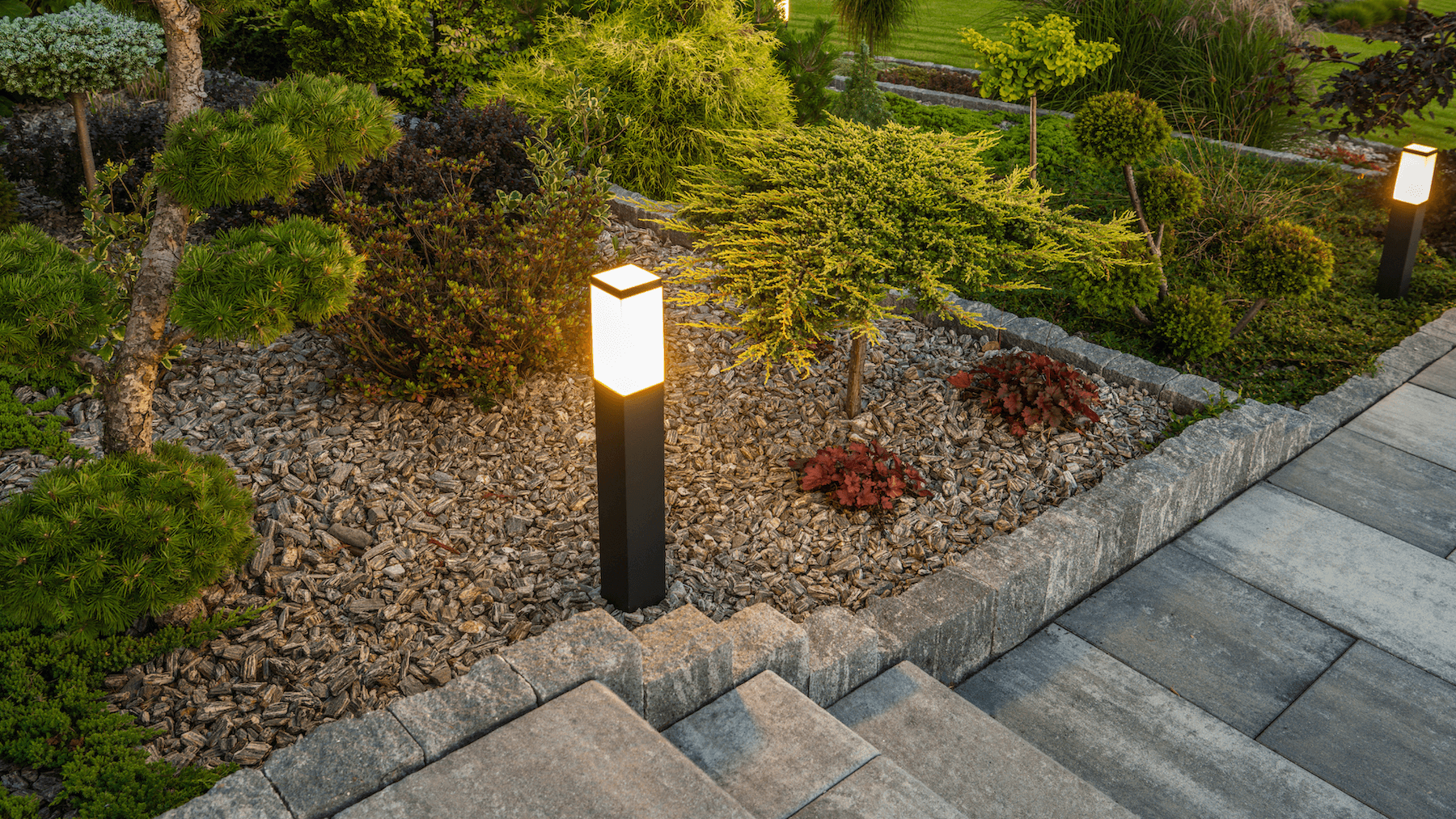 outdoor lighting, landscaping, landscape design